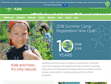 Tablet Screenshot of earthboundkids.ca